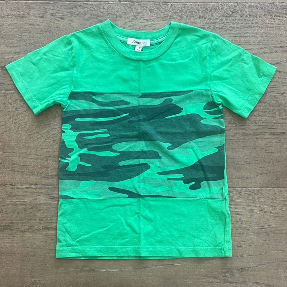 Joah Love Green Camo Tee, NWT